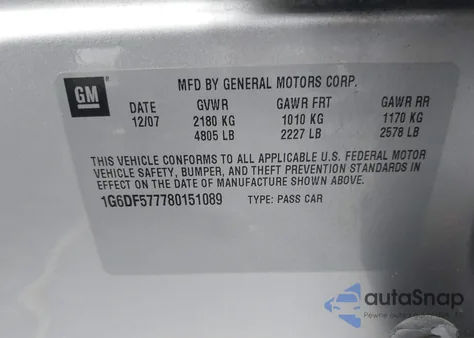 2008 Cadillac Cts Standard from USA, damaged, VIN 1G6DF577780151089